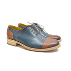 Plain Cap Toe Oxford // Cognac + Blue (US: 7)