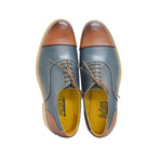 Plain Cap Toe Oxford // Cognac + Blue (US: 7)