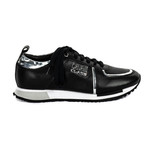 Classic Lace-Up Sneaker // Black + Silver (Euro: 42)