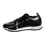 Classic Lace-Up Sneaker // Black + Silver (Euro: 41)