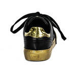 Classic Lace-Up Sneaker // Black + Gold (Euro: 39)