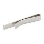 Sterling Silver Grid Etched Tie Bar