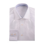 Paisley Jacquard Long Sleeve Shirt // White (M)