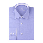 Square Classic Dobby Long Sleeve Shirt // Navy Blue (M)