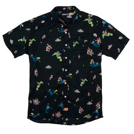 Sea Monkeys Woven Shirt // Charcoal (XS)