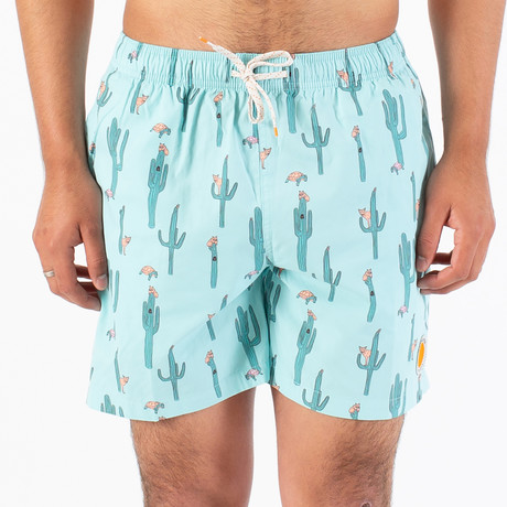 Bobcactus Baggie Shorts // Teal (XS)