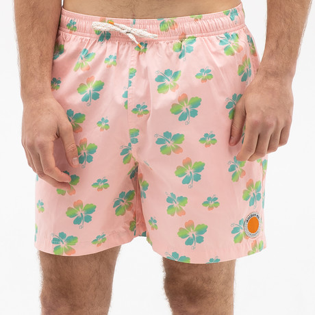 Hibiscus Baggie Shorts // Pink (XS)