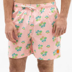 Hibiscus Baggie Shorts // Pink (L)