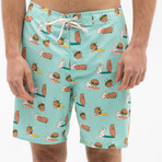 Hot Doggin Board Shorts // Baby Blue (38)