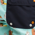 Hot Doggin Board Shorts // Baby Blue (38)