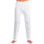 Flat Front Casual Dress Pants // White (32WX32L)