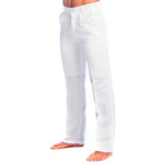 Flat Front Casual Dress Pants // White (34WX30L)