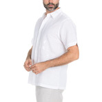 Resort Embroidered Short Sleeve Shirt // White (M)