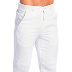 Flat Front Casual Dress Pants // White (38WX32L)