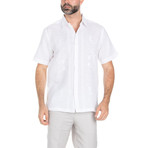 Resort Embroidered Short Sleeve Shirt // White (M)