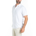Short Sleeve Button Down Shirt // White (L)