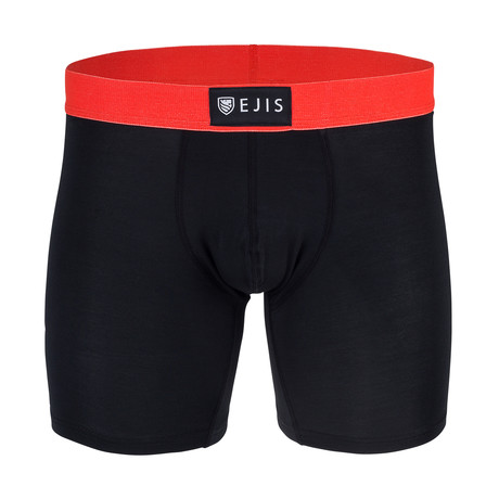 Sweat Proof Boxer Brief + Comfort Pouch // Black + Red (XS)