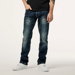 Yoshi Medium Rise Straight Jeans // Kansas Wash (36)