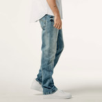 Yoshi Medium Rise Tapered Slim Jeans // 3D Rinse (34)