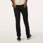 Mike Medium Rise Slim Jeans // Black (34)