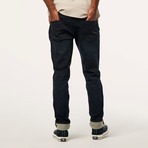 Mike Medium Rise Slim Jeans // Dark Indigo (36)