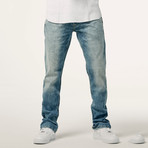 Yoshi Medium Rise Tapered Slim Jeans // 3D Rinse (34)