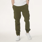 Mike Medium Rise Arch Slim Jogging Pant // Khaki Green (S)