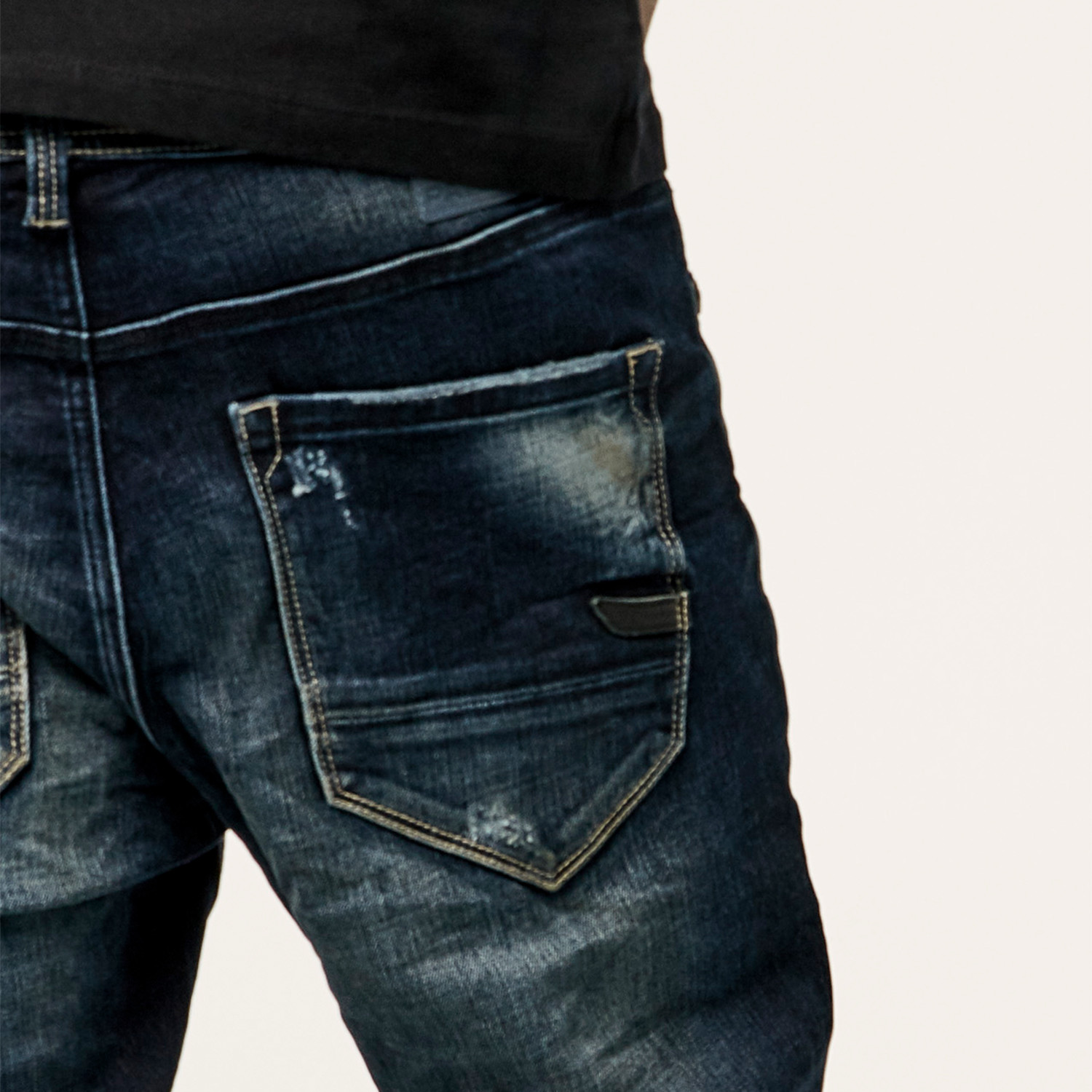 Shearan Medium Rise Drop Crotch Super Skinny Jeans V // Indigo (32 ...