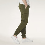 Mike Medium Rise Arch Slim Jogging Pant // Khaki Green (S)