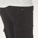 Mike Elastic Waist Medium Rise Arch Slim Jogging Pant // Black (2XL)