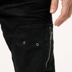 Justin Low Rise Skinny Jeans // Black (33)