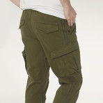 Mike Medium Rise Arch Slim Jogging Pant // Khaki Green (S)