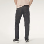 Low Rise Tapered Slim Jeans // 3D Rinse (36)