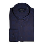 Elisha Shirt // Navy Blue + Brown (L)