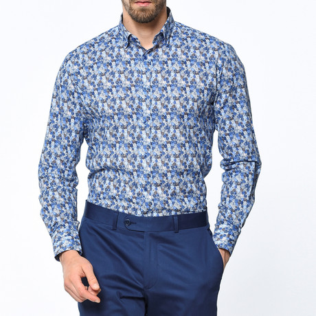 Cannon Shirt // Blue + Brown (S)