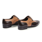 Two Tone Leather Dress Shoe // Beige + Brown (Euro: 40)