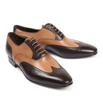 Two Tone Leather Dress Shoe // Beige + Brown (Euro: 44)