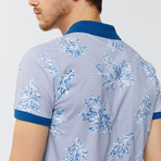 Autumn Leaves Polo Shirt // Indigo (L)