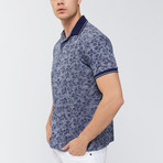 Honeycomb Polo Shirt // Navy Blue (M)