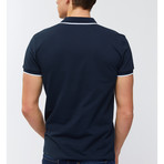 Solid Polo Shirt + Pocket Detail // Navy Blue (XS)