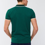 Solid Polo Shirt + Pocket Detail // Green (L)