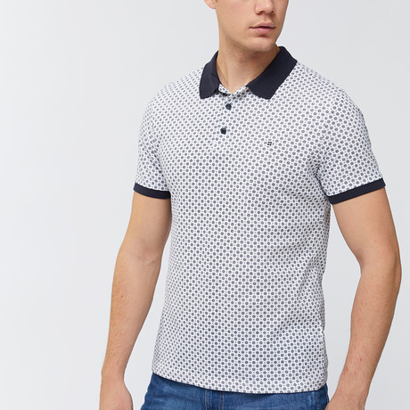 Circles Polo Shirt // White (XS)