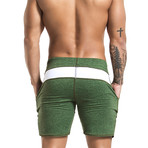 Melangue Shorts // Green (XS)