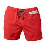 Croisette Swim Short // Neon Red (X-Small)