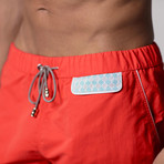 Croisette Swim Short // Neon Red (X-Small)