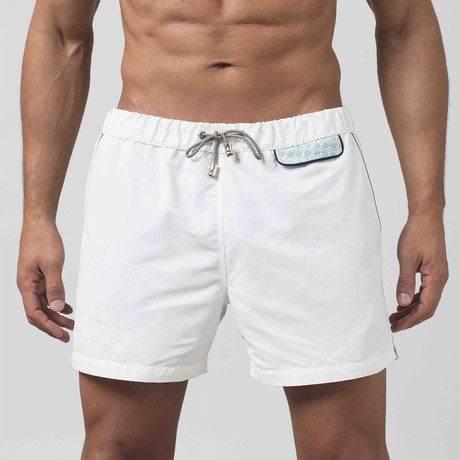 Cannes Swim Shorts // Pearl White (Size XS)