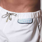 Cannes Swim Shorts // Pearl White (Size XS)