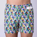 Larvotto Swim Short // Sebras Blue (X-Small)