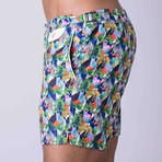 Larvotto Swim Short // Sebras Blue (X-Small)