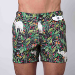 Larvotto Swim Short // Olifant Green (X-Small)